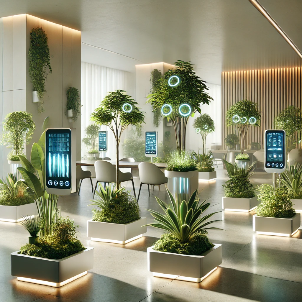 النباتات الصناعية تنقي الهواء الداخلي وتولد الكهرباء: ابتكار مستدام